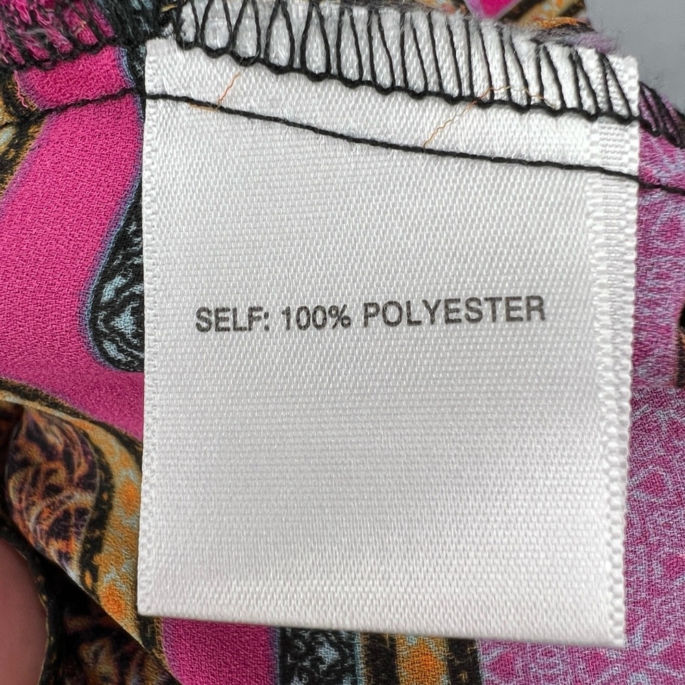 Rose + Olive Shirt Patchwork Pattern Long Sleeve … - image 6